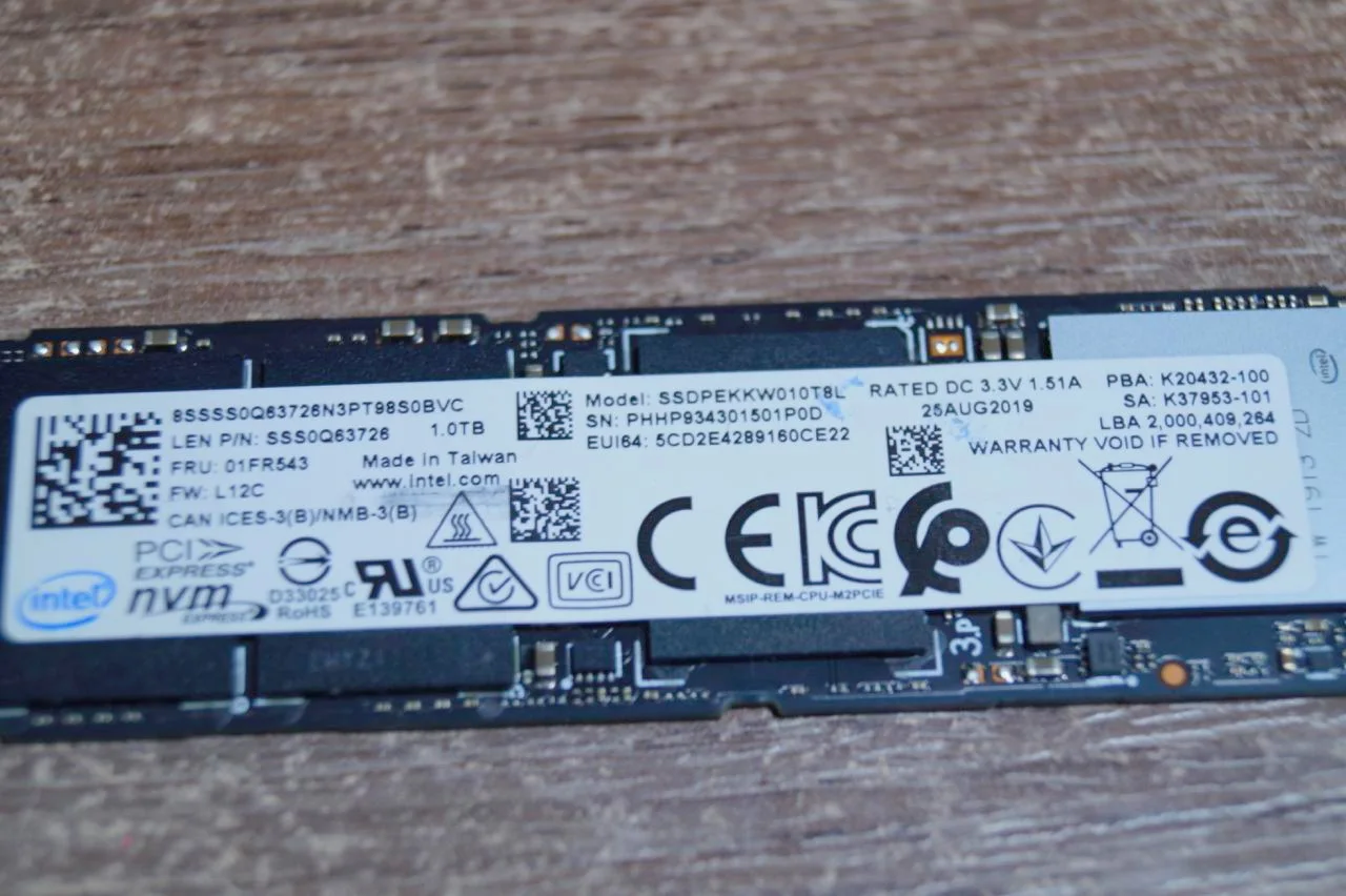 SSD накопичувач Intel 760p Series 1 TB (SSDPEKKW010T8) Б/У preview 4
