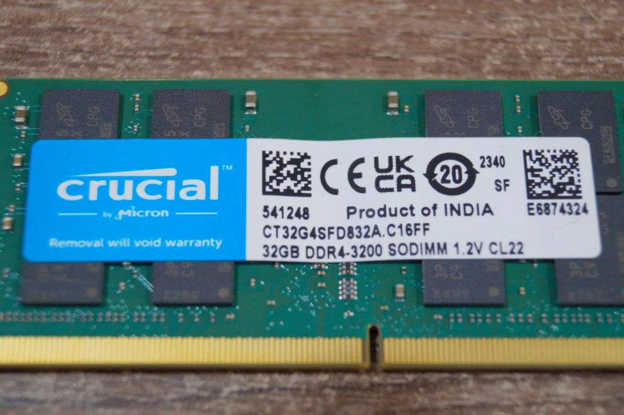 Пам'ять для ноутбуків Micron Crutial 32 GB SO-DIMM DDR4 3200 MHz preview 4