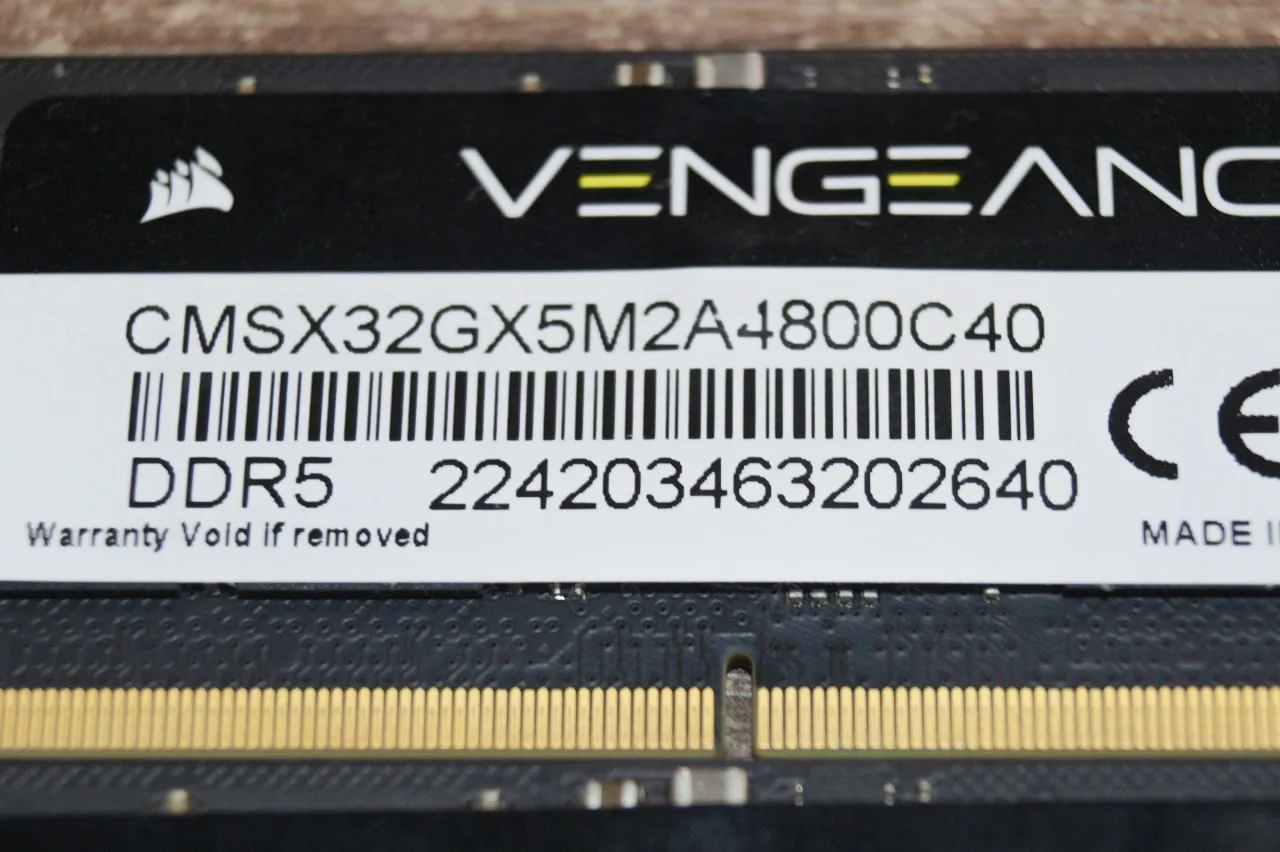 Пам'ять для ноутбуків Corsair VENGEANSE 32 GB (16+16 KIT) GB SO-DIMM DDR5 4800 MHz preview 3