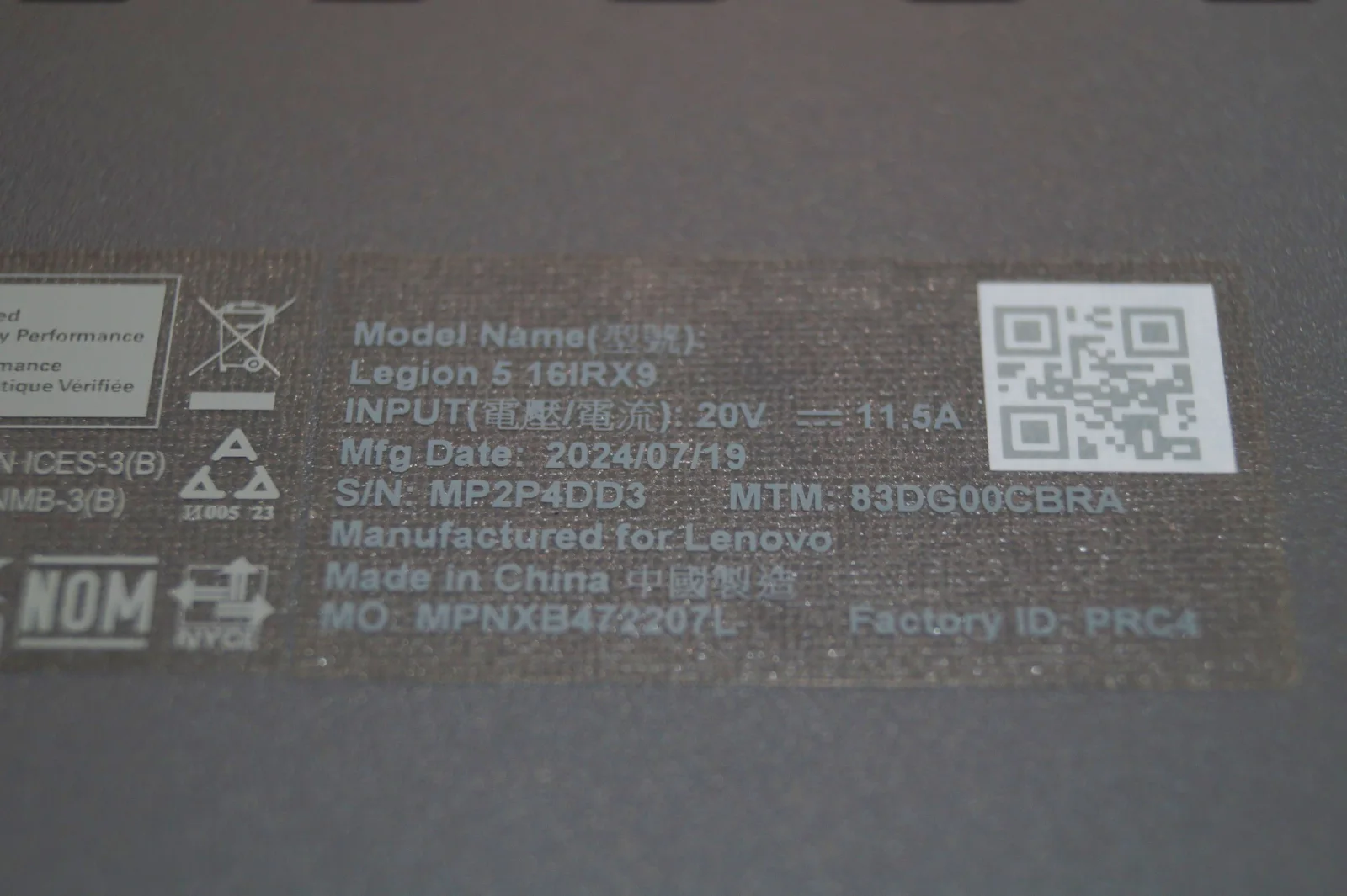 Ноутбук Lenovo Legion 5 16IRX9 Б/У preview 8