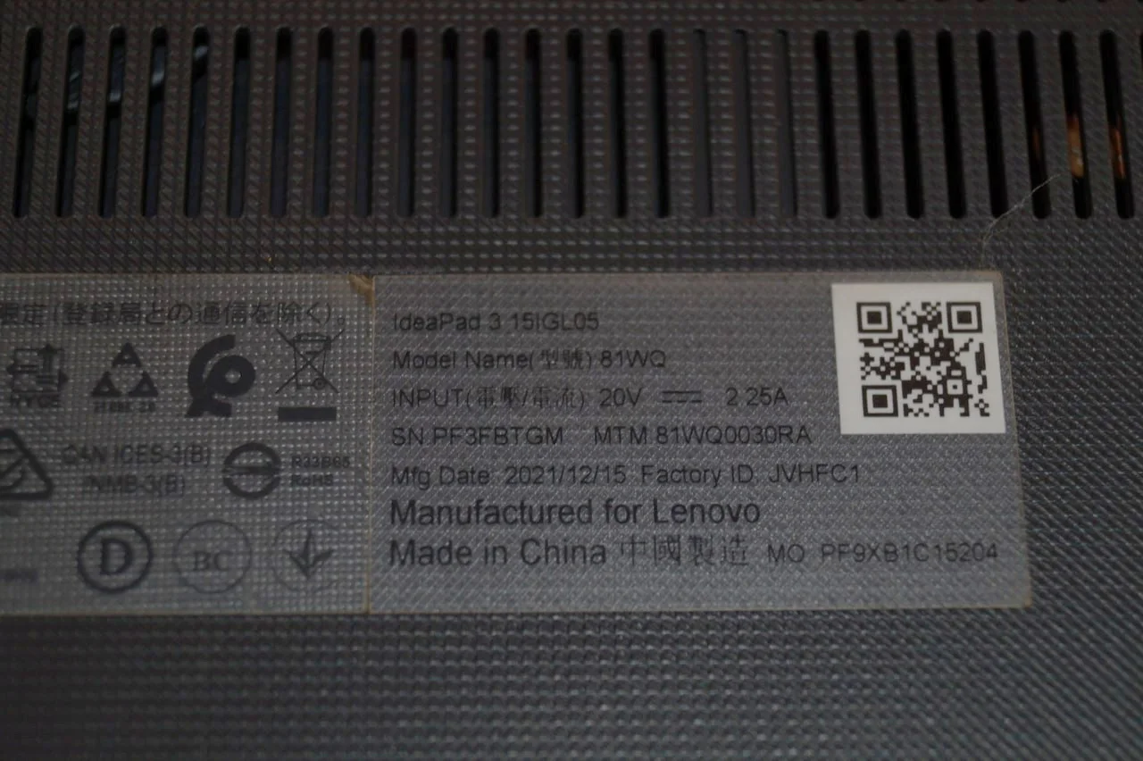 Ноутбук Lenovo IdeaPad 3 15IGL05 Б/У preview 5