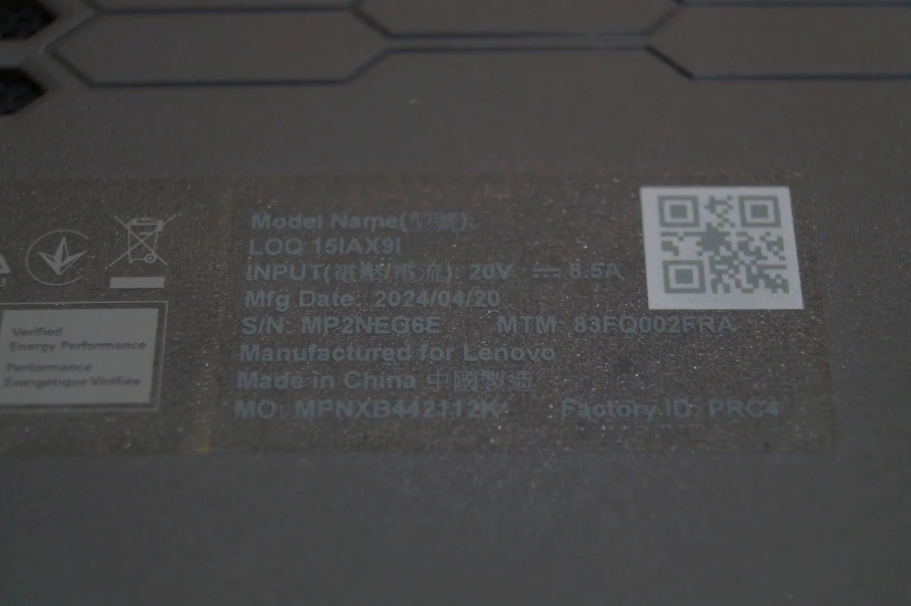 Ноутбук Lenovo LOQ 15 IAX9 Б/У preview 6