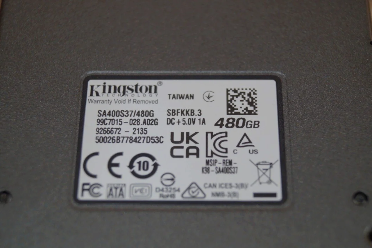 SSD накопичувач KINGSTON (SA400S37480G) 480 GB Б/У preview 2