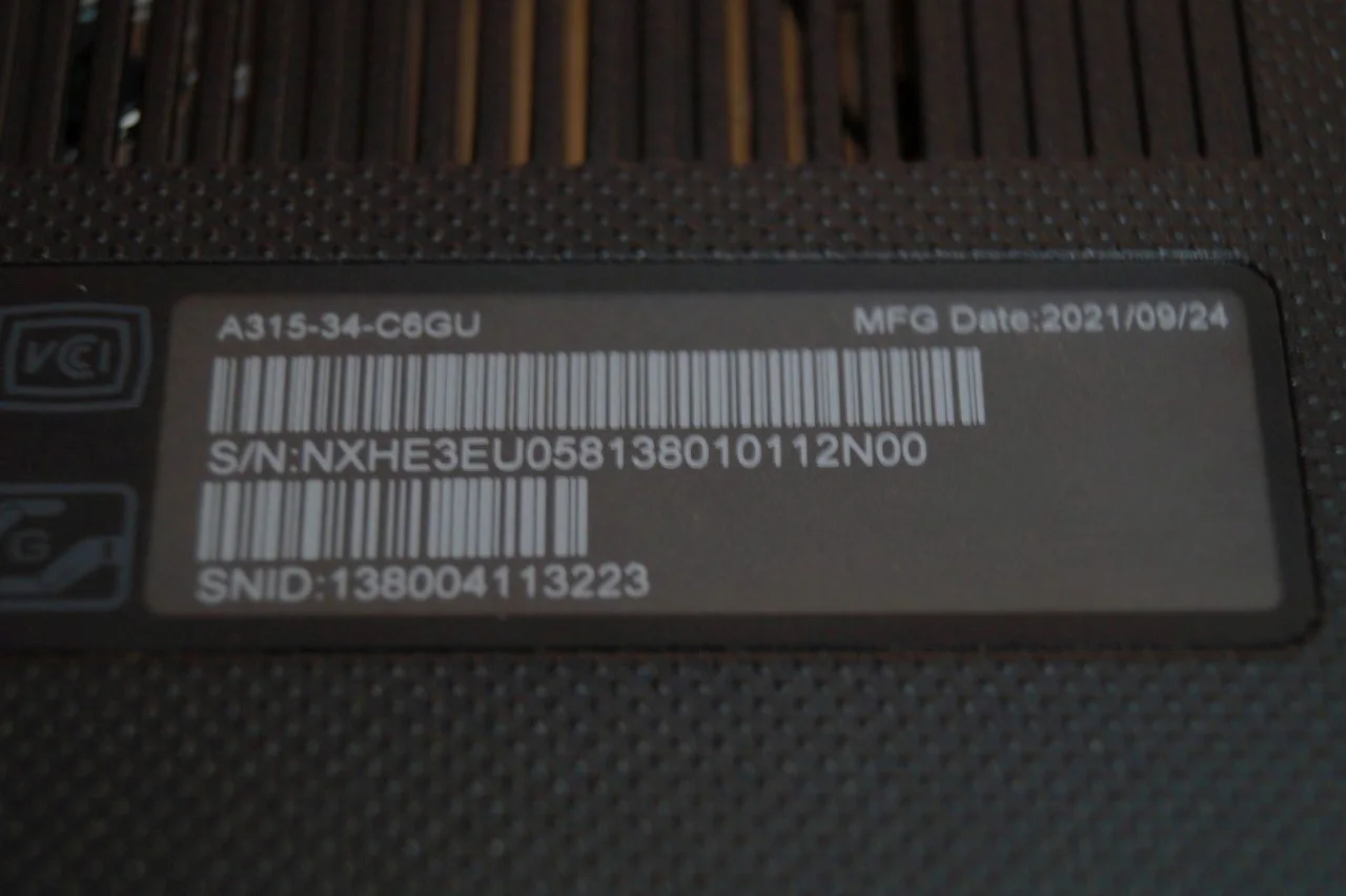 Ноутбук Acer Aspire A315-34 Б/У preview 5