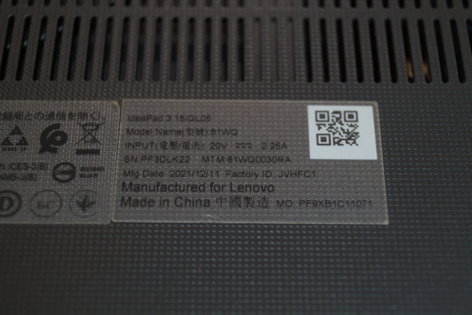 Ноутбук Lenovo IdeaPad 3 15IGL05 Б/У preview 8