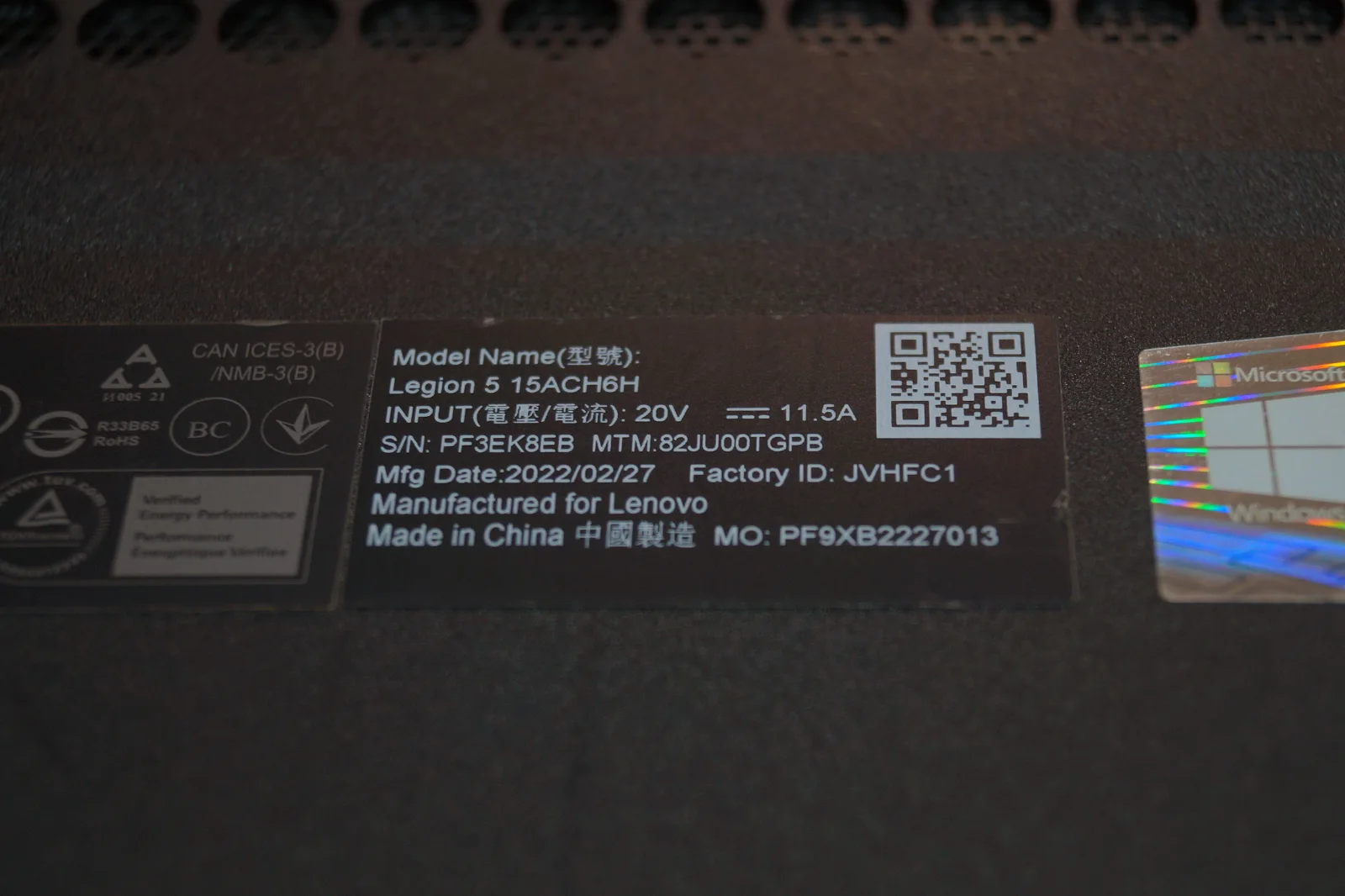 Ноутбук Lenovo Legion 5 15ACH6H Б/У preview 8