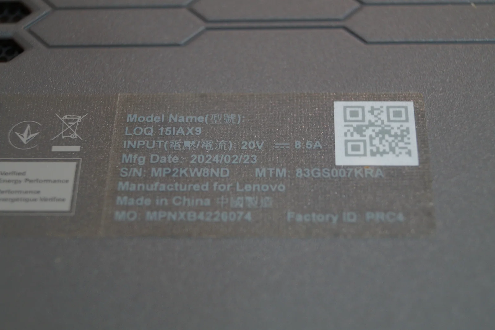Ноутбук Lenovo LOQ 15IAX9 Б/У preview 8
