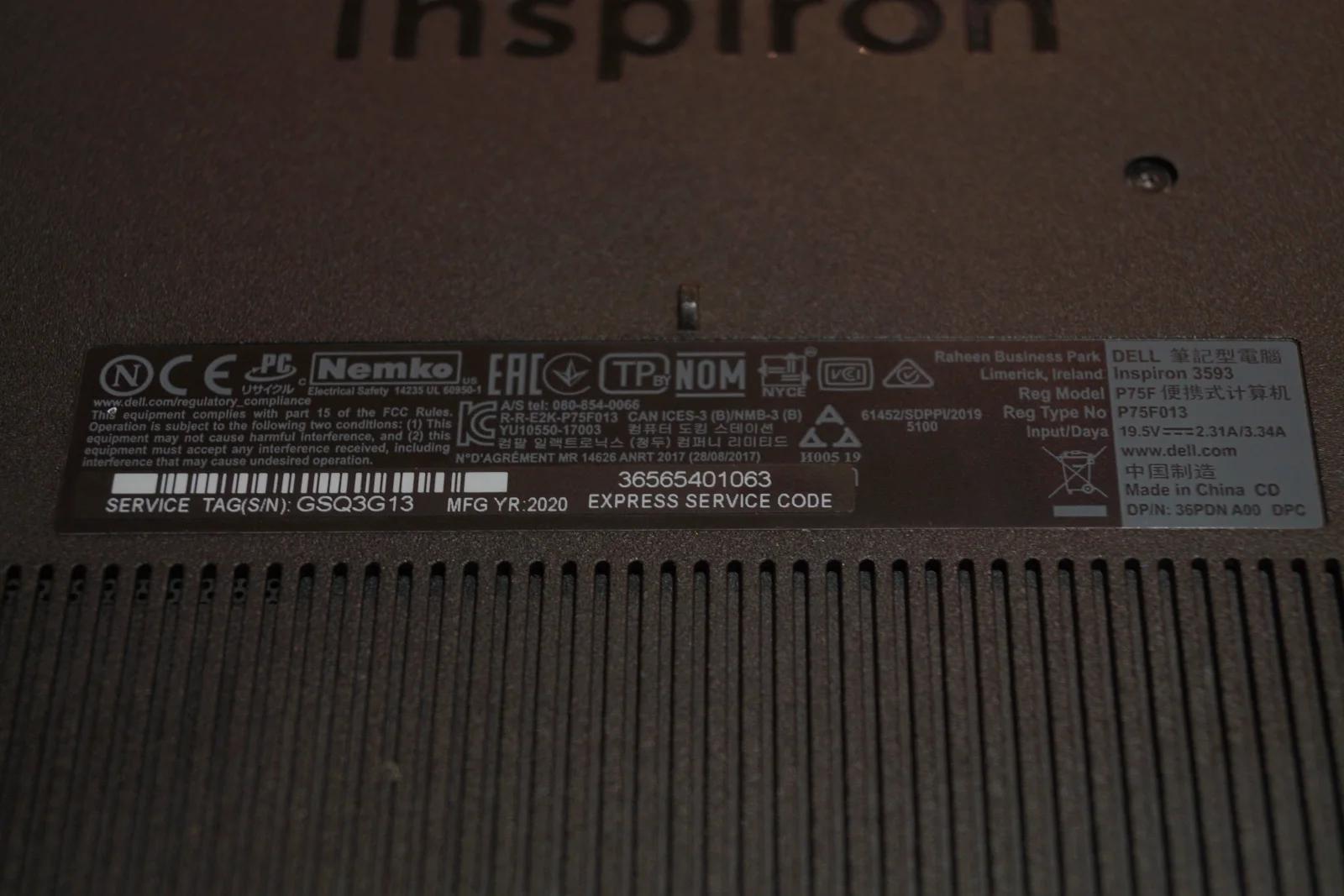 Ноутбук Dell Inspiron 3593 Б/У preview 8