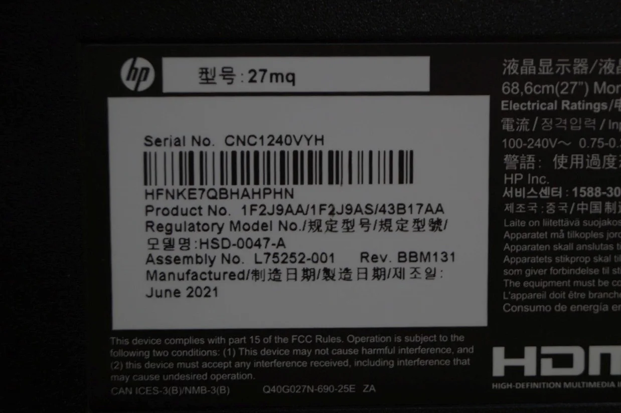 Монітор  HP 27mq Б/У preview 3